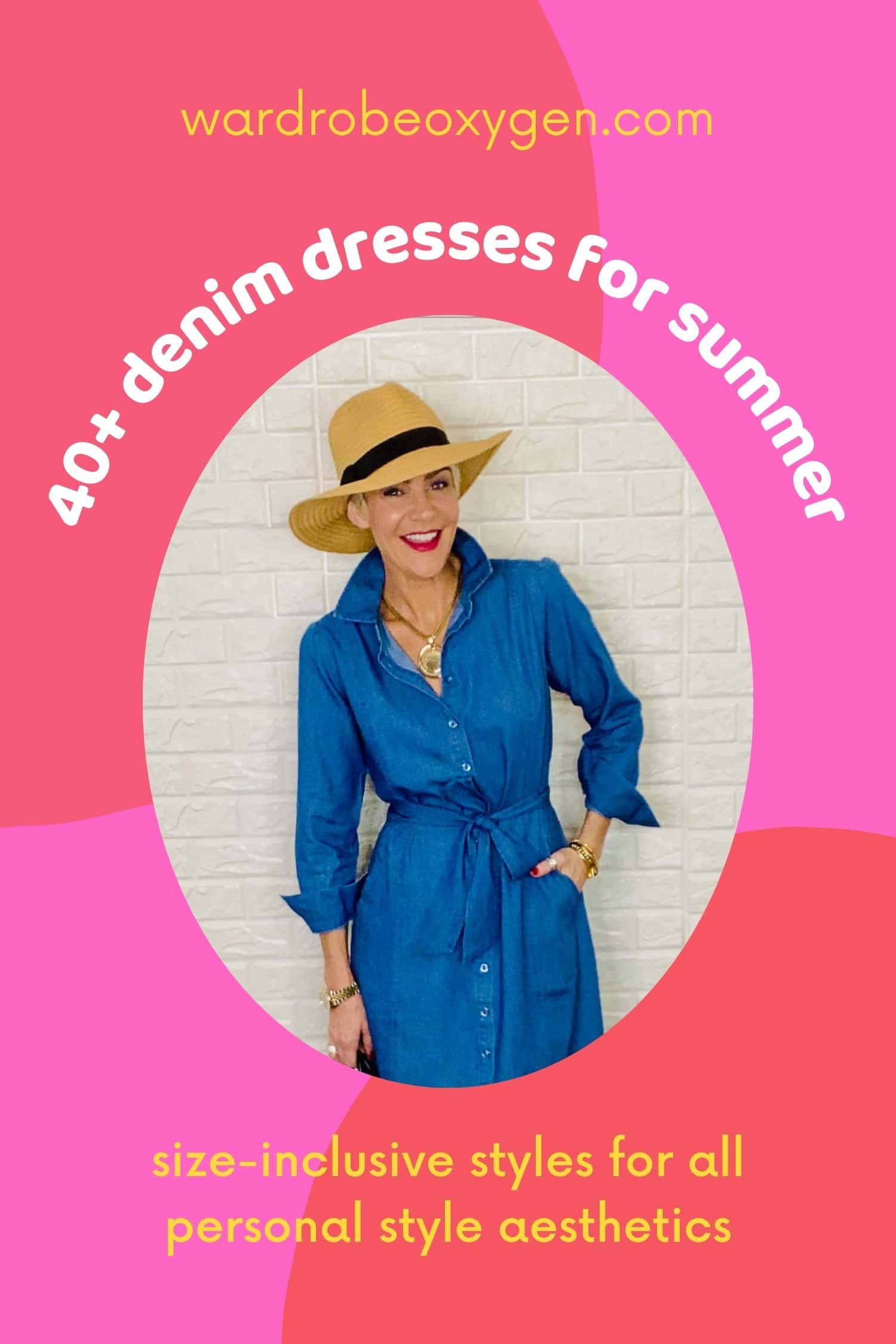 40+ denim dresses for summer curated by Charles Perri of Wardrobe Oxygen for every size and personal taste.