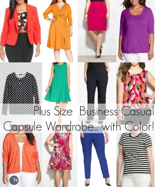 Plus Size Capsule Wardrobe – Business Casual with Color