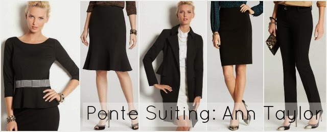 ponte suiting ann taylor